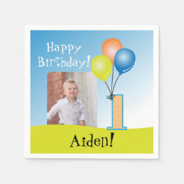 Färgad-bubblor | Barns första födelsedag - foto Pappersservett