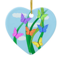 Färgad Butterflies och Himlar