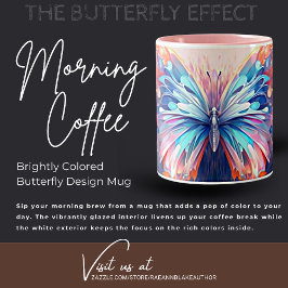 Färgad Butterfly Design Mugg