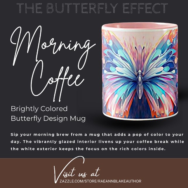 Färgad Butterfly Design Mugg (Skapare uppladdad)