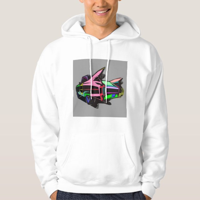 Färgad cadillac hoodie (Framsida)