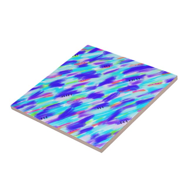 Färgad Chaos Ceramic Tile Kakelplatta (Sidan)