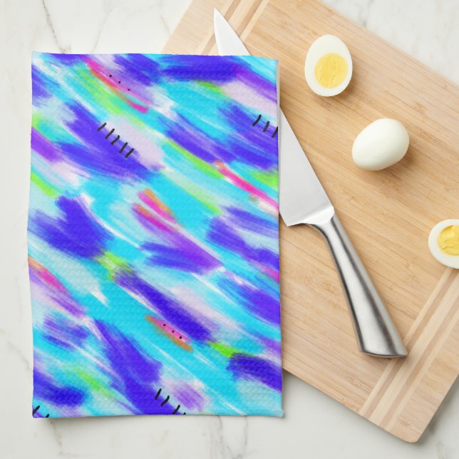 Färgad Chaos Kitchen Towel Kökshandduk (Vikt i Fjärdedel)