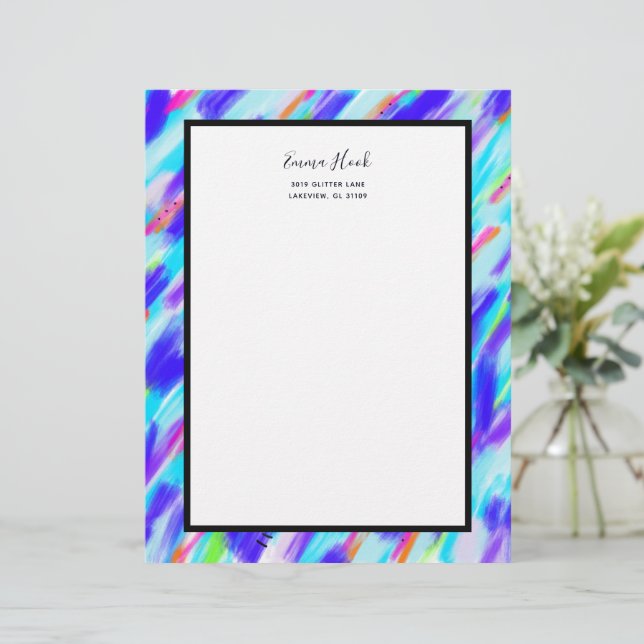 Färgad Chaos Letterhead Brevhuvud (Stående Fram)