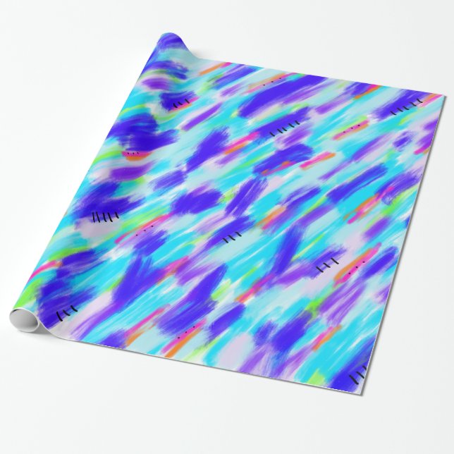 Färgad Chaos Wrapping Papper Presentpapper (Utrullad)