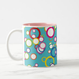 Färgad Circles Ceramic Mugg