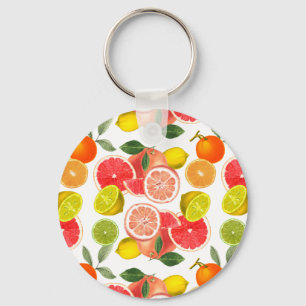 Färgad citrusfrukt nyckelring