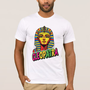Färgad Cleopatra T-Shirt Forntida egyptisk drott