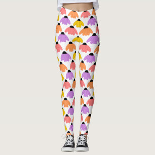 Färgad Coneflowers Leggings