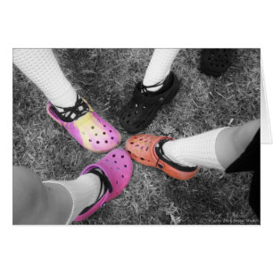 Färgad Crocs & Soft Shoc Card Hälsningskort