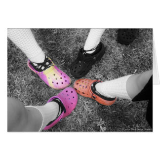 Färgad Crocs & Soft Shoc Card Hälsningskort