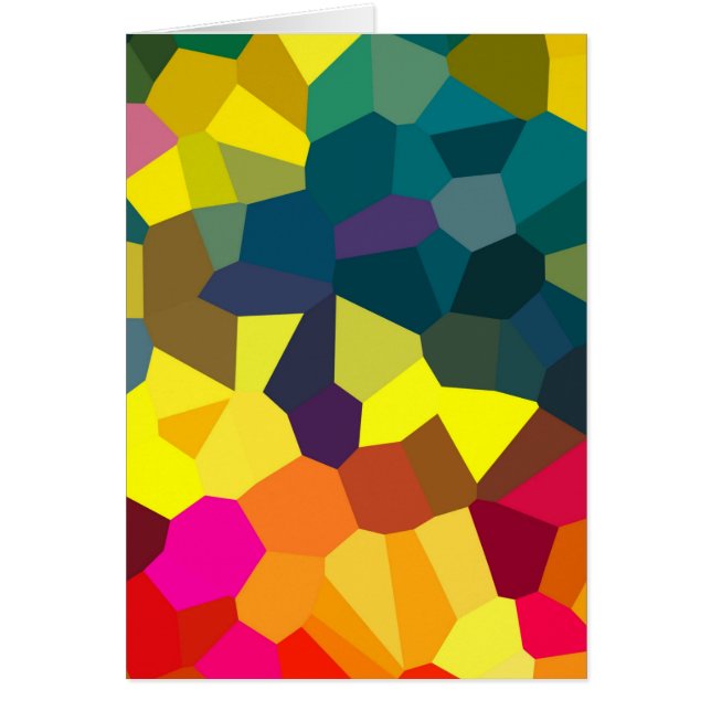Färgad Crystals Hälsningskort (Framsidan)