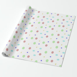 Färgad Dots Mönster Gift Wrapping Papper Presentpapper