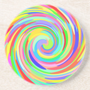 färgad Dots Swirl Underlägg