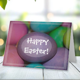 Färgad Eggs Glad påsk Helgkort