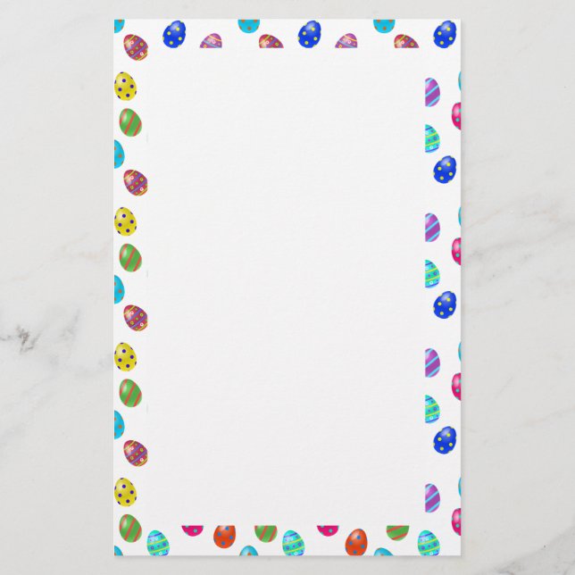 Färgad Eggs Påsk Brevpapper (Baksida)