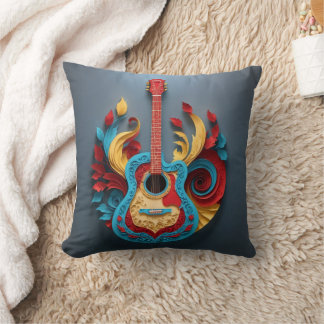 Färgad Fantasy Guitar Kudde