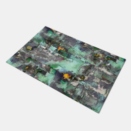 Färgad fejkad sten dominerade grönt av mynta till