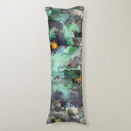 Färgad fejkad sten dominerade grönt av mynta till  kroppskudde