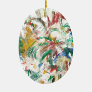 Färgad Fingercolor Art Julgransprydnad Keramik