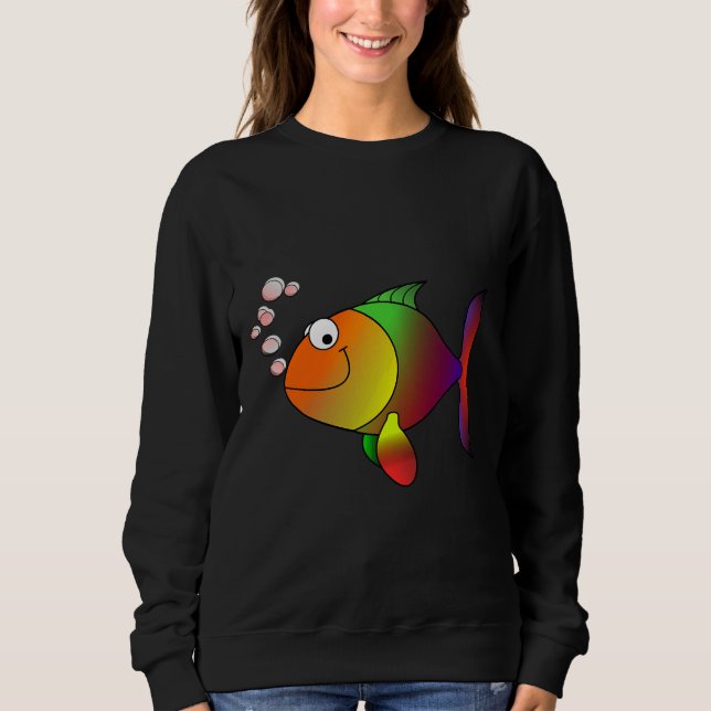 Färgad Fisk 101 T Shirt (Framsida)