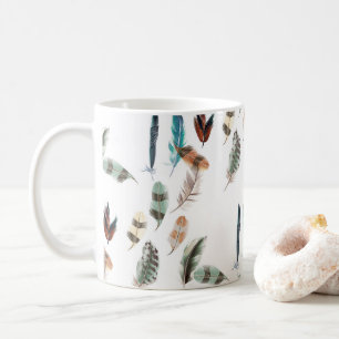 Färgad fjädrar kaffemugg