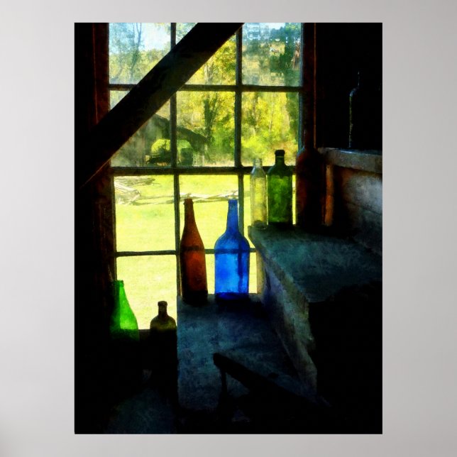 Färgad Flaskor om steg Poster (Framsidan)