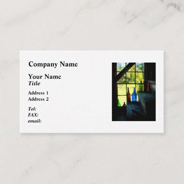 Färgad Flaskor om steg Visitkort (Framsida)