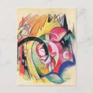 Färgad Flowers (alias Abstrakt Forms) av Franz Mar Vykort