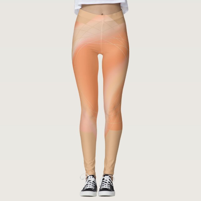 Färgad för benbalkar med abstrakt leggings (Framsida)