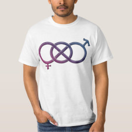 Färgad för Gender av Bisexual Pride Flagga, symbol T-shirt