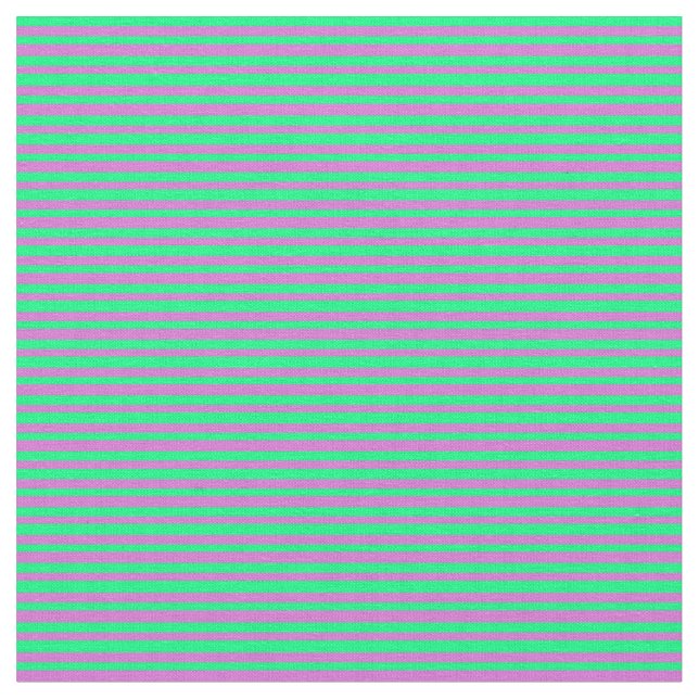 Färgad för orkidéer och Grönt, stripe/länkad Mönst Tyg (Närbild)