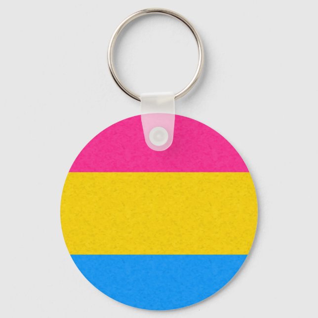 Färgad för Pansexual Pride Flagga Nyckelring (Framsida)