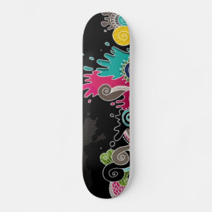 Färgad för Psykedelisk Abstrakt Skateboard Bräda 20,5 Cm