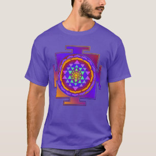 Färgad fullt för SRI YANTRA + dina idéer T-shirt