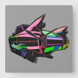 Färgad Fyrkantig Klocka