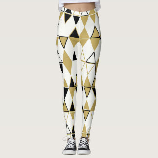 Färgad, geometrisk abstrakt mönster leggings
