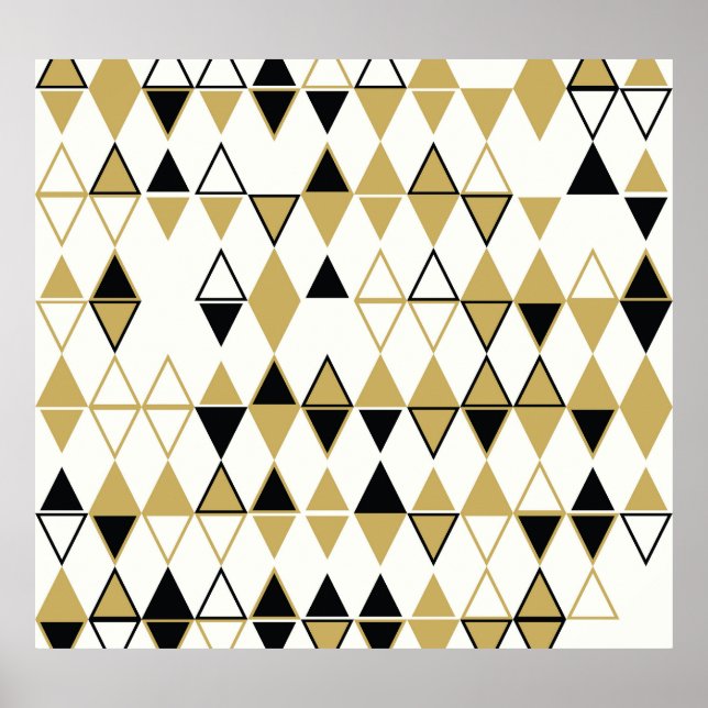 Färgad, geometrisk abstrakt mönster poster (Framsidan)