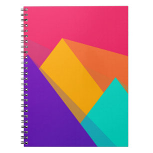 Färgad Geometriska trianglar och pyramider Anteckningsbok Med Spiral