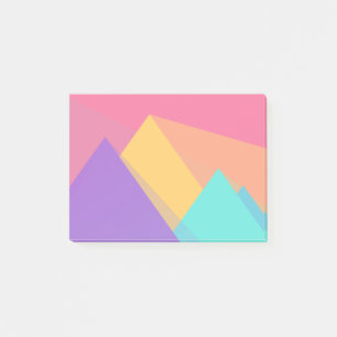 Färgad Geometriska trianglar och pyramider Post-it Block