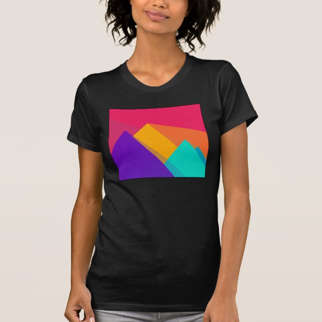 Färgad Geometriska trianglar och pyramider Tröja (Framsida)