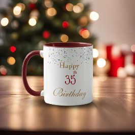 Färgad Glad födelsedag kaffemugg