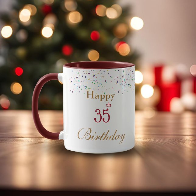 Färgad Glad födelsedag kaffemugg (Skapare uppladdad)