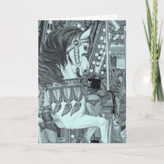 Färgad Glädjehäst Kort (Framsida)