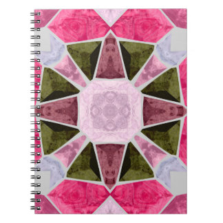 färgad glasmosaik, sömlös ryggbotten, en anteckningsbok