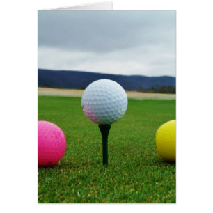 Färgad Golf Bollar, bergsgaranti Hälsningskort