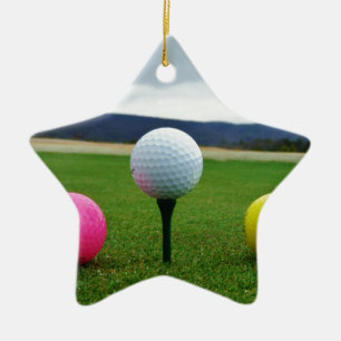 Färgad Golf Bollar, bergsgaranti Julgransprydnad Keramik