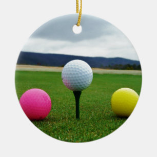 Färgad Golf Bollar, bergsgaranti Julgransprydnad Keramik