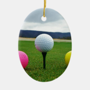 Färgad Golf Bollar, bergsgaranti Julgransprydnad Keramik