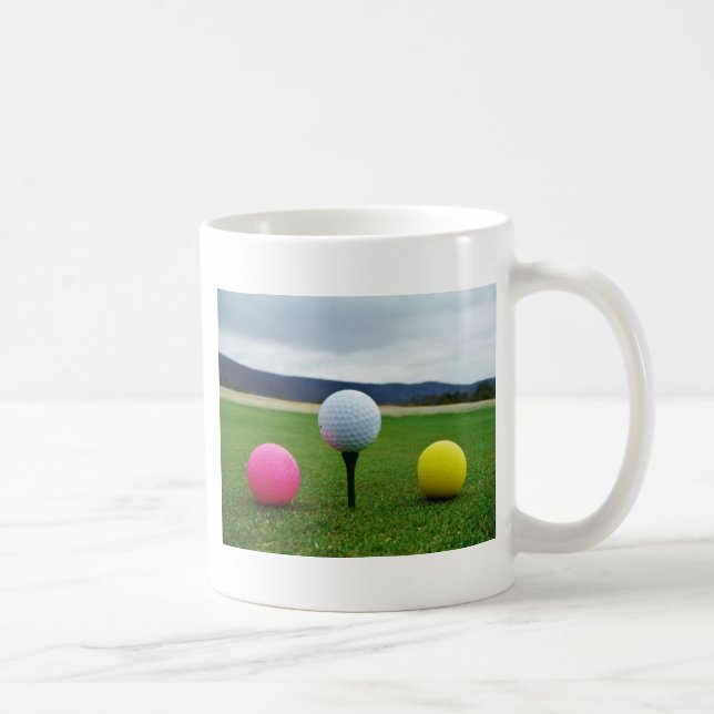 Färgad Golf Bollar, bergsgaranti Kaffemugg (Höger)